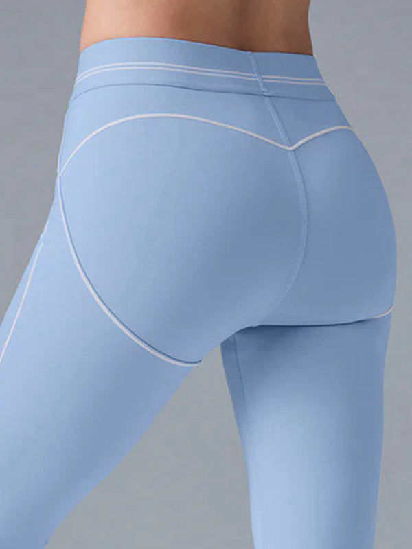 ZASUWA Female Contrast Color Push-lift Leggings