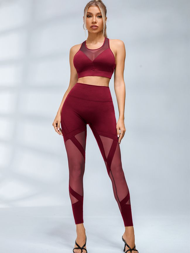 ZASUWA Female Sexy Sheer Mesh Hip-lift Tracksuit
