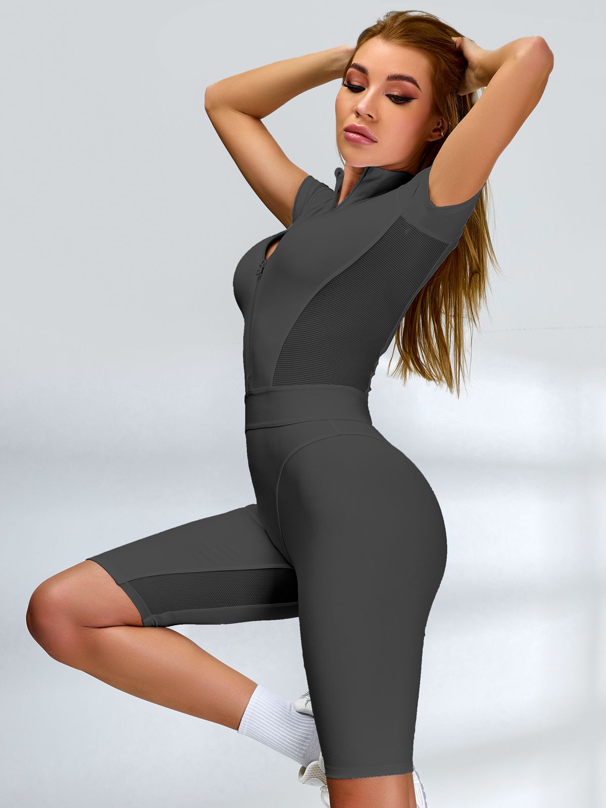 ZASUWA Female Push-Up Mesh Romper