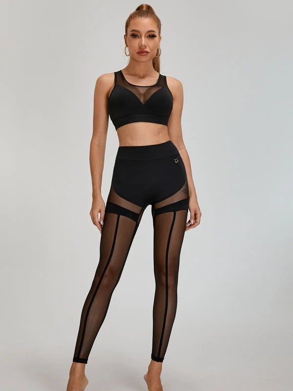ZASUWA Female Super Sexy Unique Mesh Hip-lift Leggings