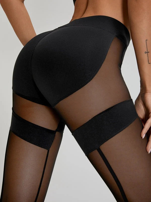 ZASUWA Female Super Sexy Unique Mesh Hip-lift Leggings