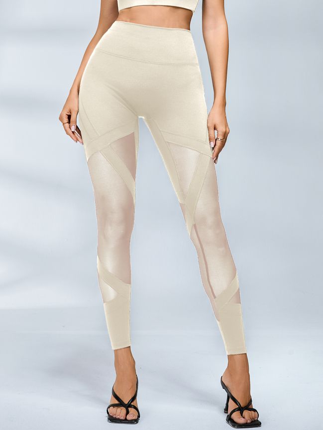 ZASUWA Female Sexy Sheer Mesh Hip-lift Leggings