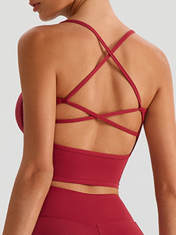 ZASUWA Female Cross Back U Collar Tank