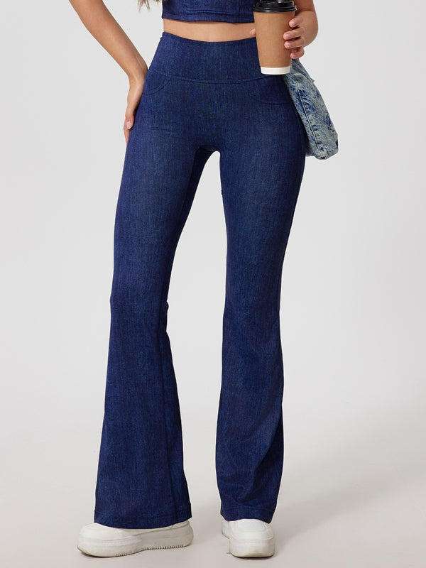 ZASUWA Female Faux Denim Quick Flare Leggings