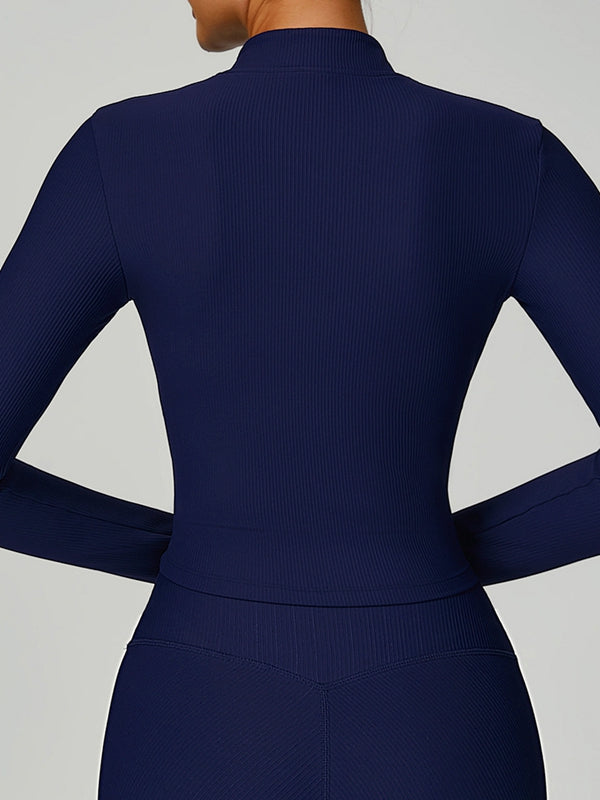 ZASUWA Female Ribbed High-rise Leggings