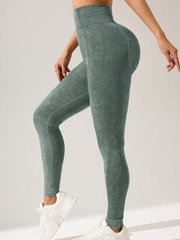 ZASUWA Female Seamless Tie-Dye Printed Leggings