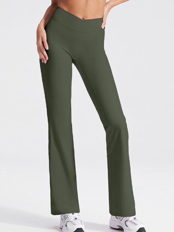 ZASUWA Female V Shape Waist Flare Leggings