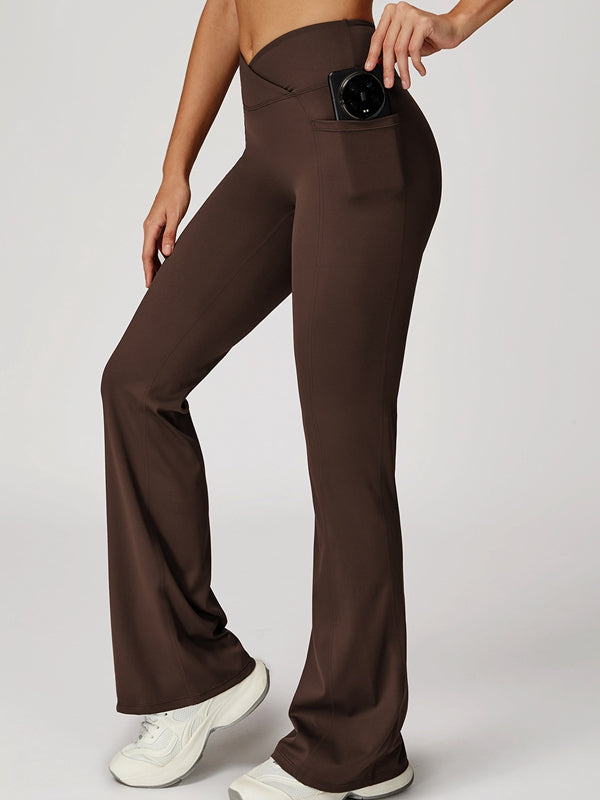 ZASUWA Female V shape-waist Flare Leggings