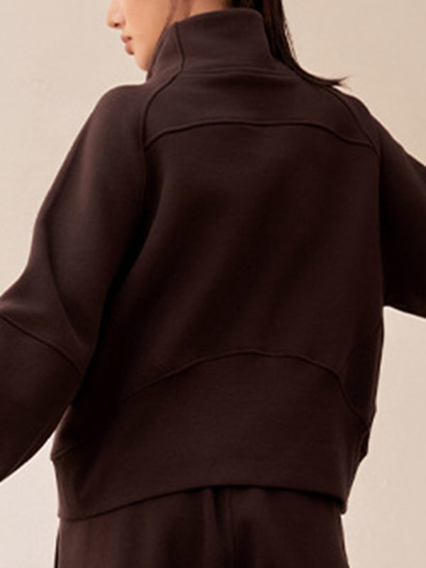 ZASUWA Female Pocket Zipper Casual Hoodie