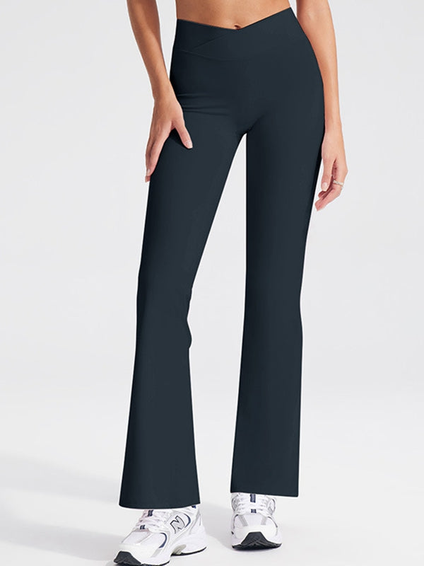 ZASUWA Female V Shape Waist Flare Leggings