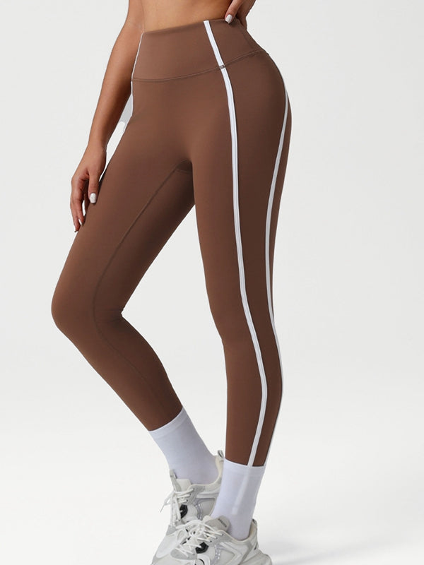 ZASUWA Female Contrast Color Stripes Leggings