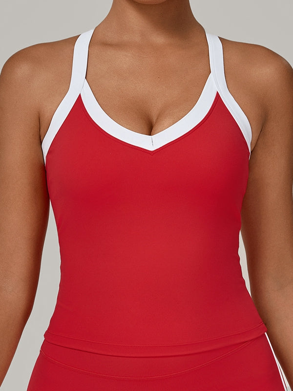ZASUWA Female Contrast Color Stripe Sports Bras