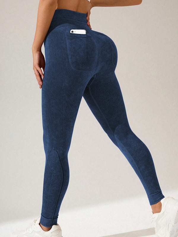 ZASUWA Female Seamless Tie-Dye Printed Leggings