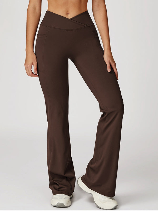 ZASUWA Female V shape-waist Flare Leggings