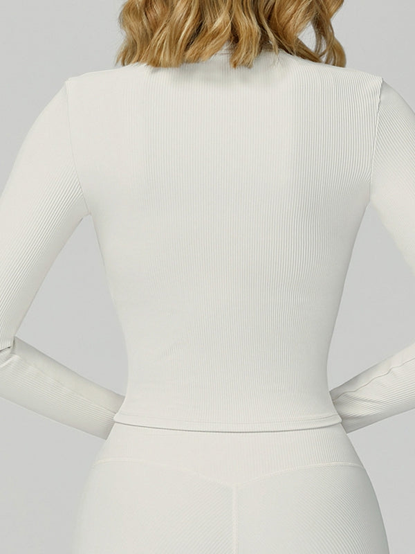 ZASUWA Female Ribbed High-rise Leggings