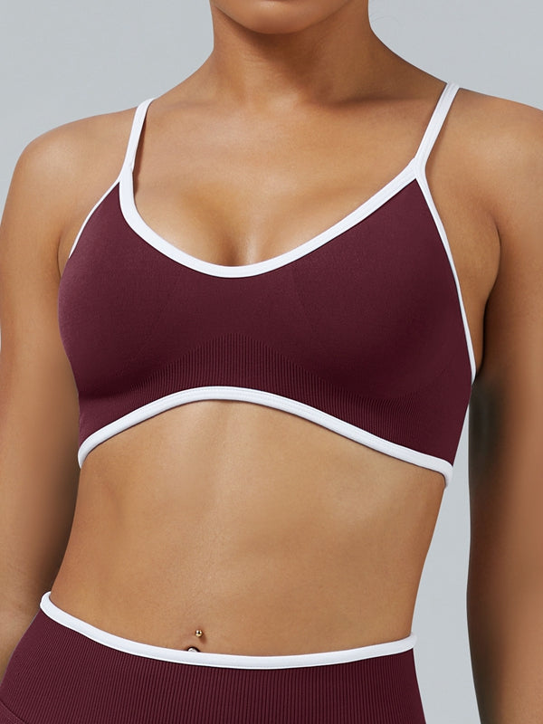 ZASUWA Female Stripes Seamless Sports Bras
