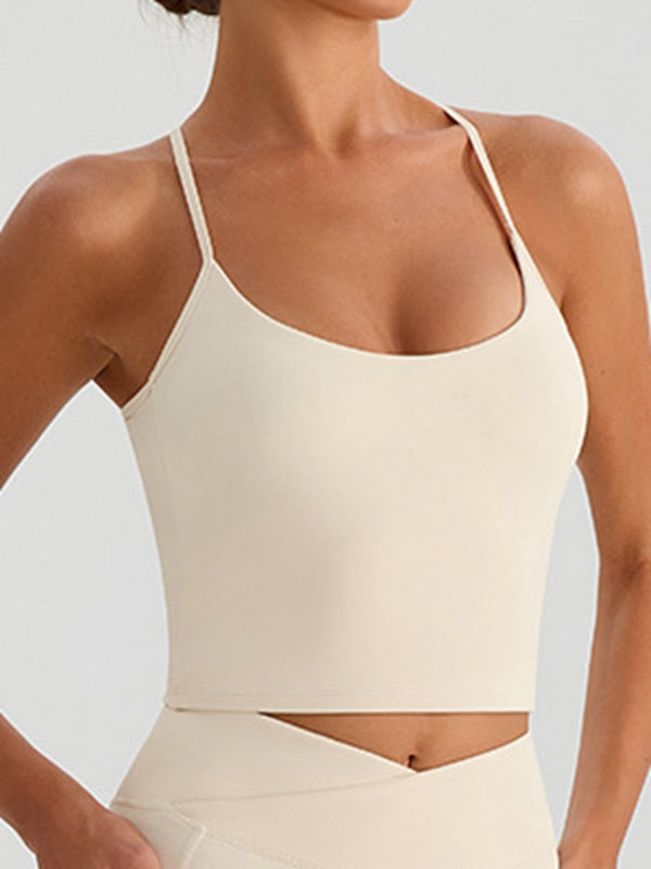 ZASUWA Female Cross Back U Collar Tank