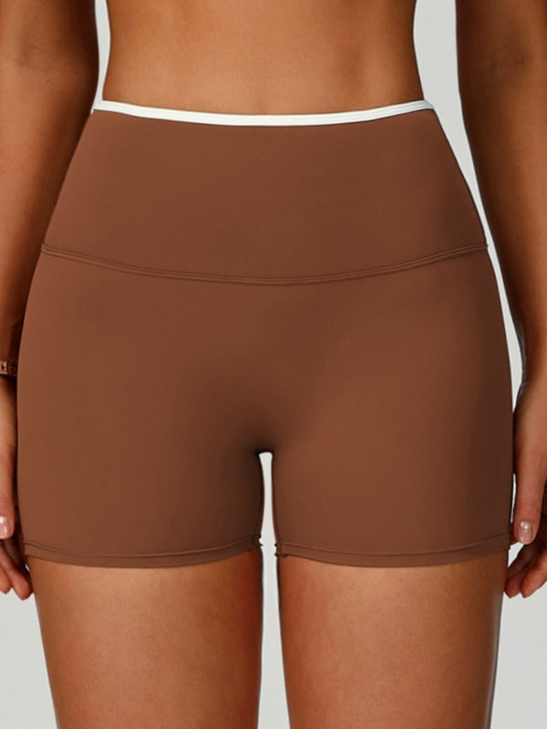 ZASUWA Female Contrast Color Stripe High-rise Shorts