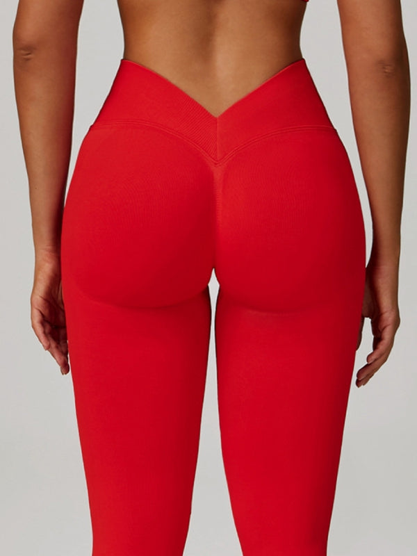 ZASUWA Female Deep V Back Seamless High-rise Shorts
