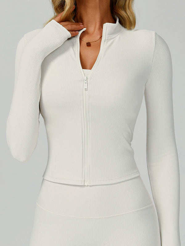 ZASUWA Female Ribbed High-rise Leggings