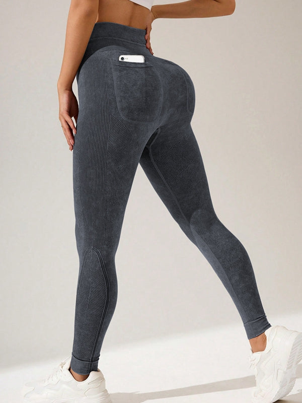 ZASUWA Female Seamless Tie-Dye Printed Leggings