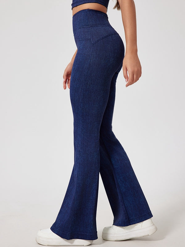 ZASUWA Female Faux Denim Quick Flare Leggings