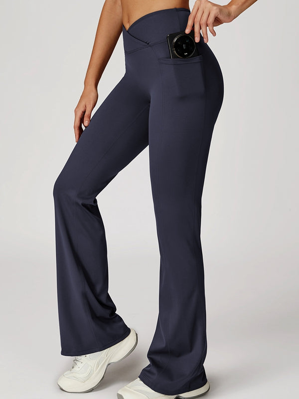 ZASUWA Female V shape-waist Flare Leggings