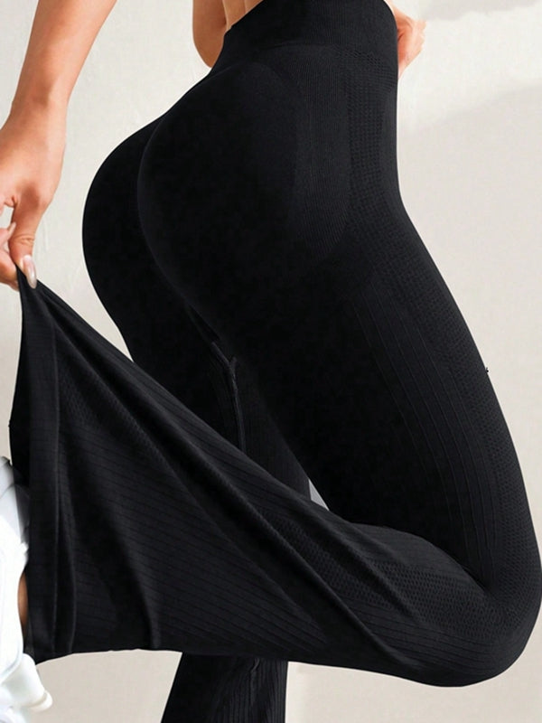 ZASUWA Female Ribbed Flare Leggings