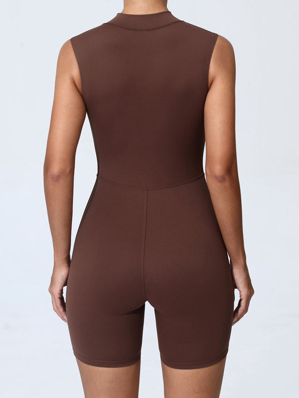 ZASUWA Female Zipper Sleevesless Romper