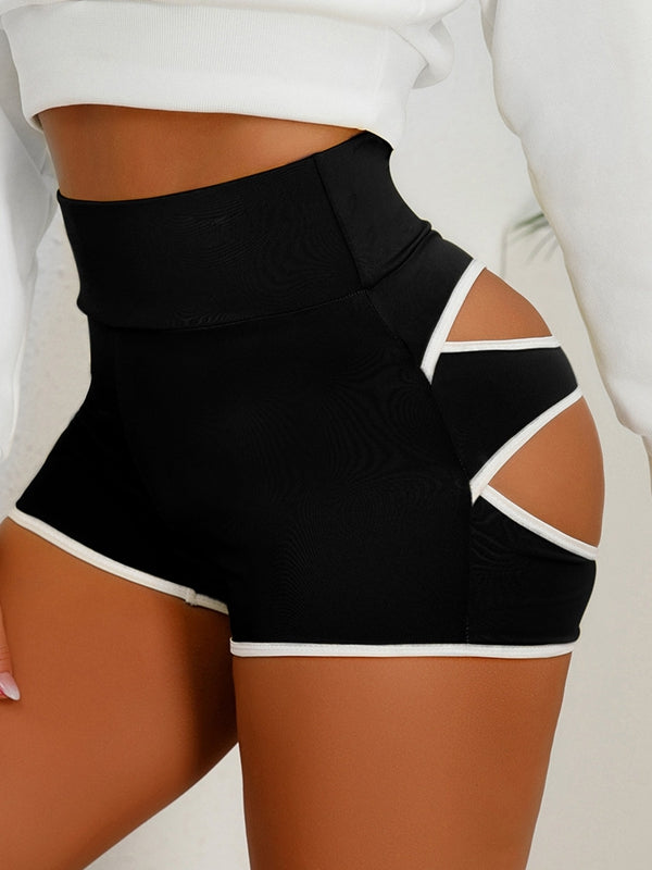 ZASUWA Female Sexy Unoque Hollow Out Booty Shorts