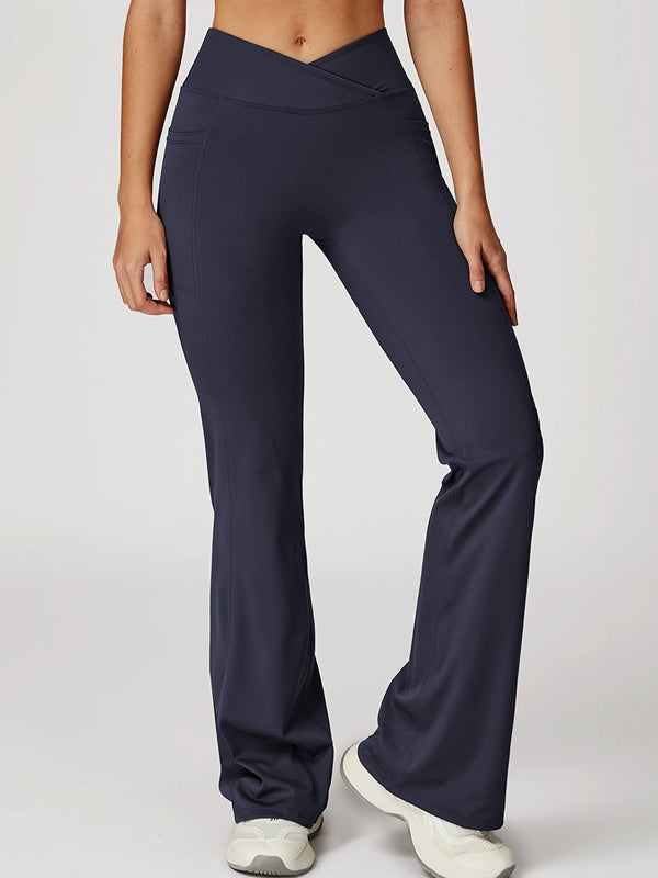 ZASUWA Female V shape-waist Flare Leggings