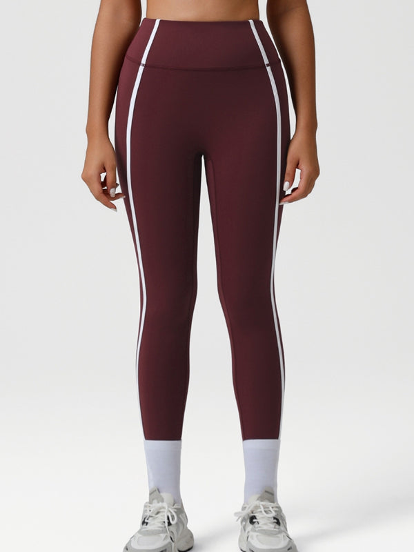 ZASUWA Female Contrast Color Stripes Leggings