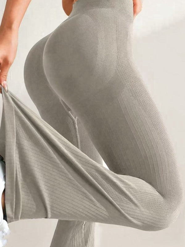 ZASUWA Female Ribbed Flare Leggings