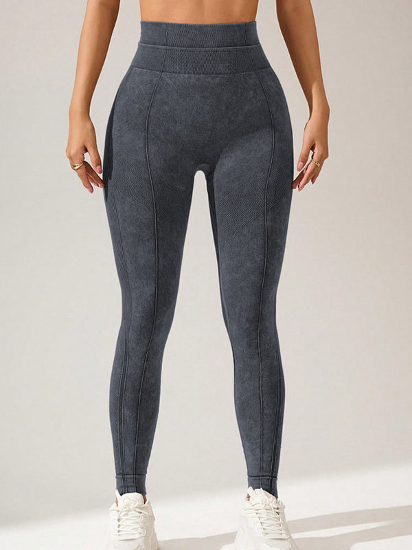 ZASUWA Female Seamless Tie-Dye Printed Leggings