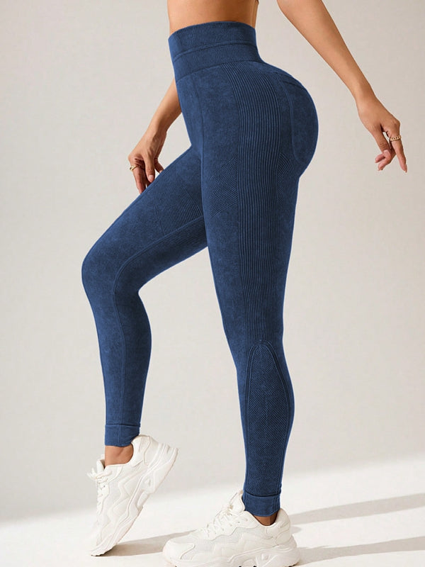 ZASUWA Female Seamless Tie-Dye Printed Leggings