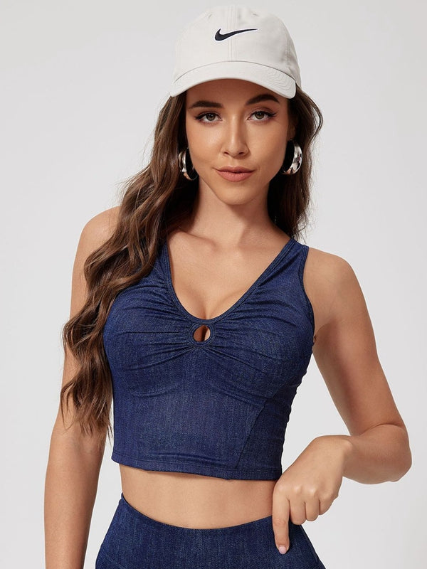 ZASUWA Female Faux Denim Quick Flare Leggings