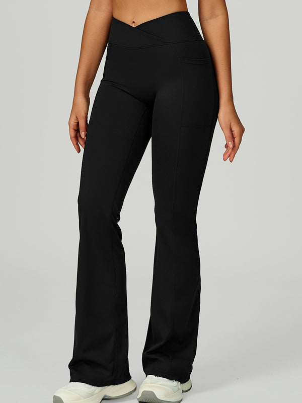 ZASUWA Female V shape-waist Flare Leggings