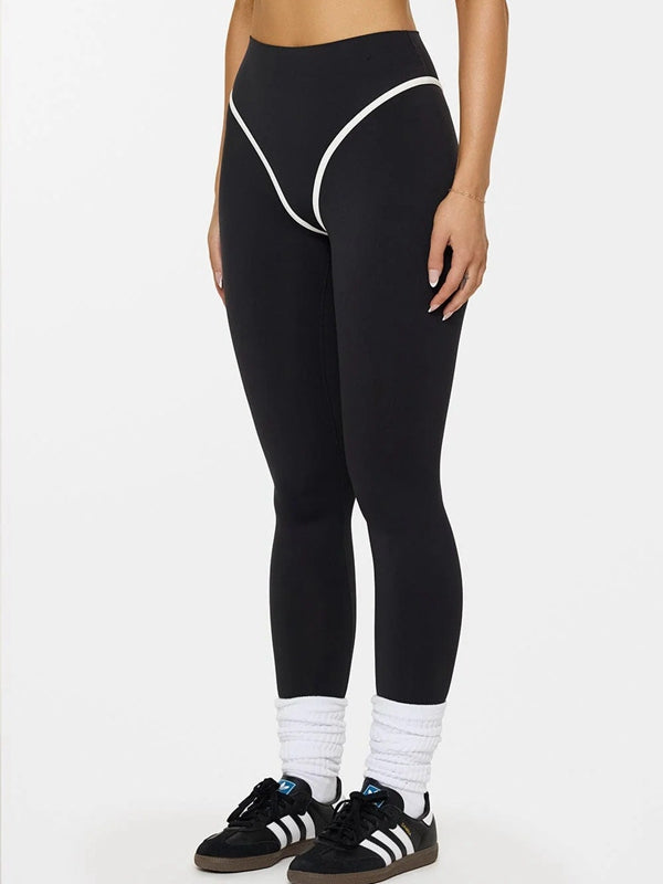 ZASUWA Female Stripes Push-Up High-rise Leggings