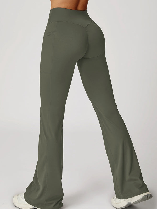 ZASUWA Female V shape-waist Flare Leggings