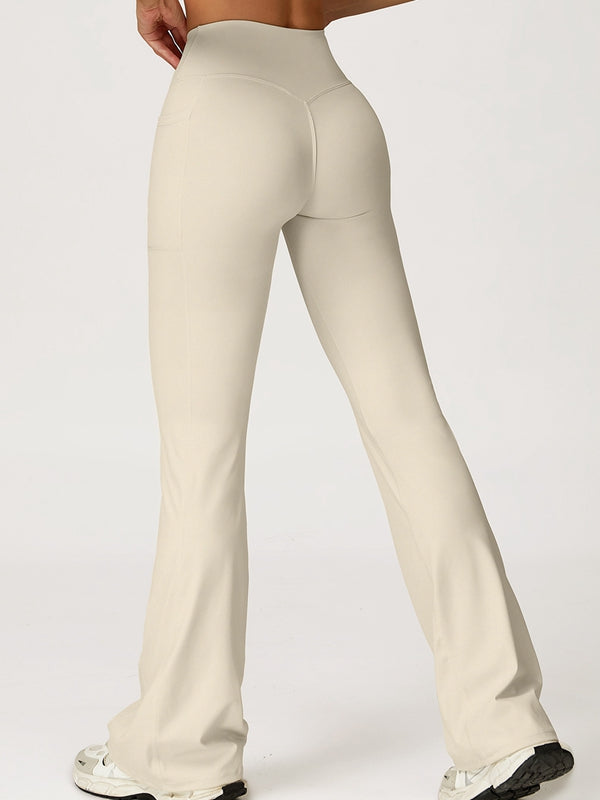 ZASUWA Female V shape-waist Flare Leggings
