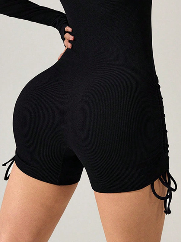 ZASUWA Female Thumbhole Hooded Romper