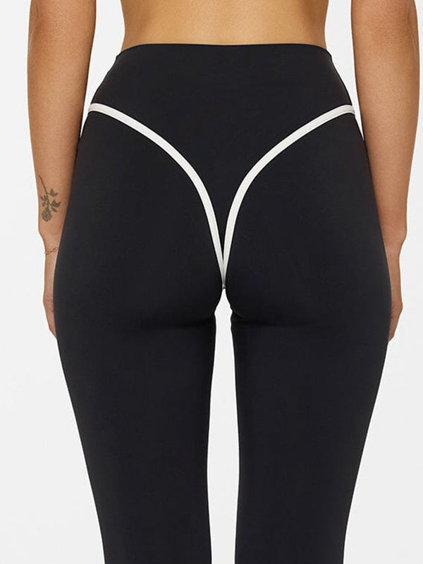 ZASUWA Female Stripes Backless Push-Up High-rise Tracksuit