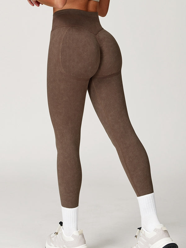 ZASUWA Female Denim Scrunch Bum High-rise Leggings