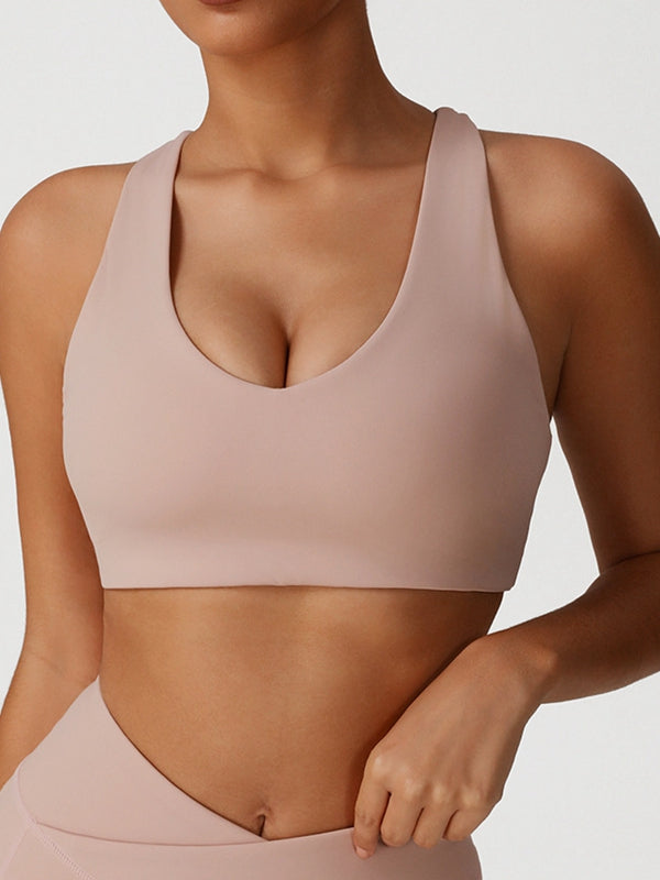 ZASUWA Female Heart Shape Cross Back Sports Bras