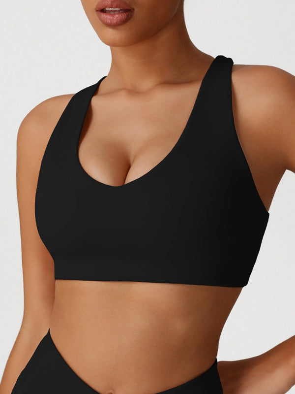 ZASUWA Female Heart Shape Cross Back Sports Bras