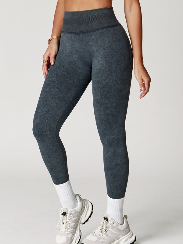 ZASUWA Female Denim Scrunch Bum High-rise Leggings