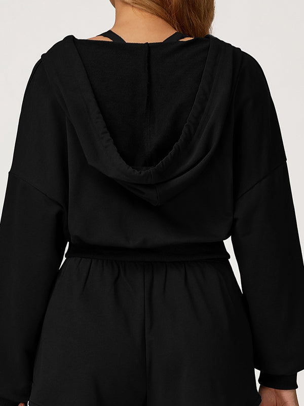 ZASUWA Female Pocket Casual Zipper Hoodie
