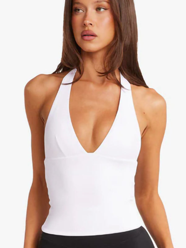 ZASUWA Female V Collar Backless Tank