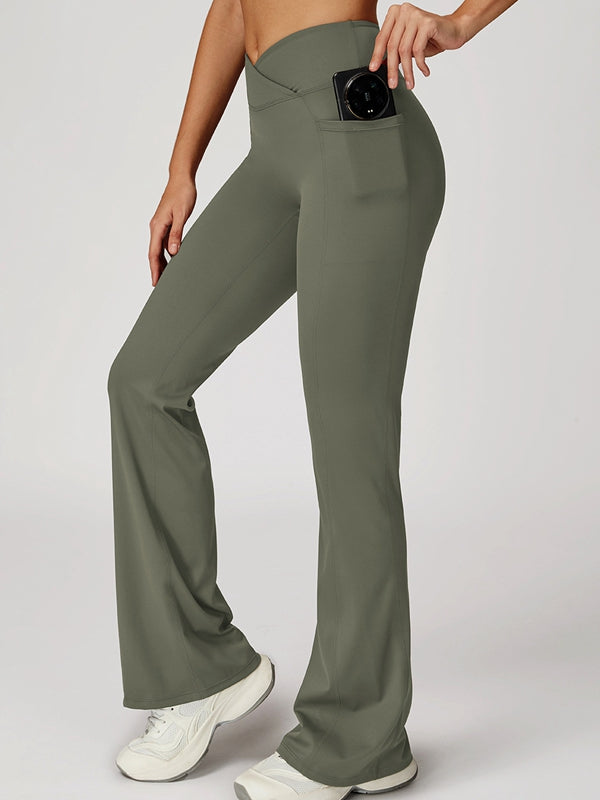 ZASUWA Female V shape-waist Flare Leggings