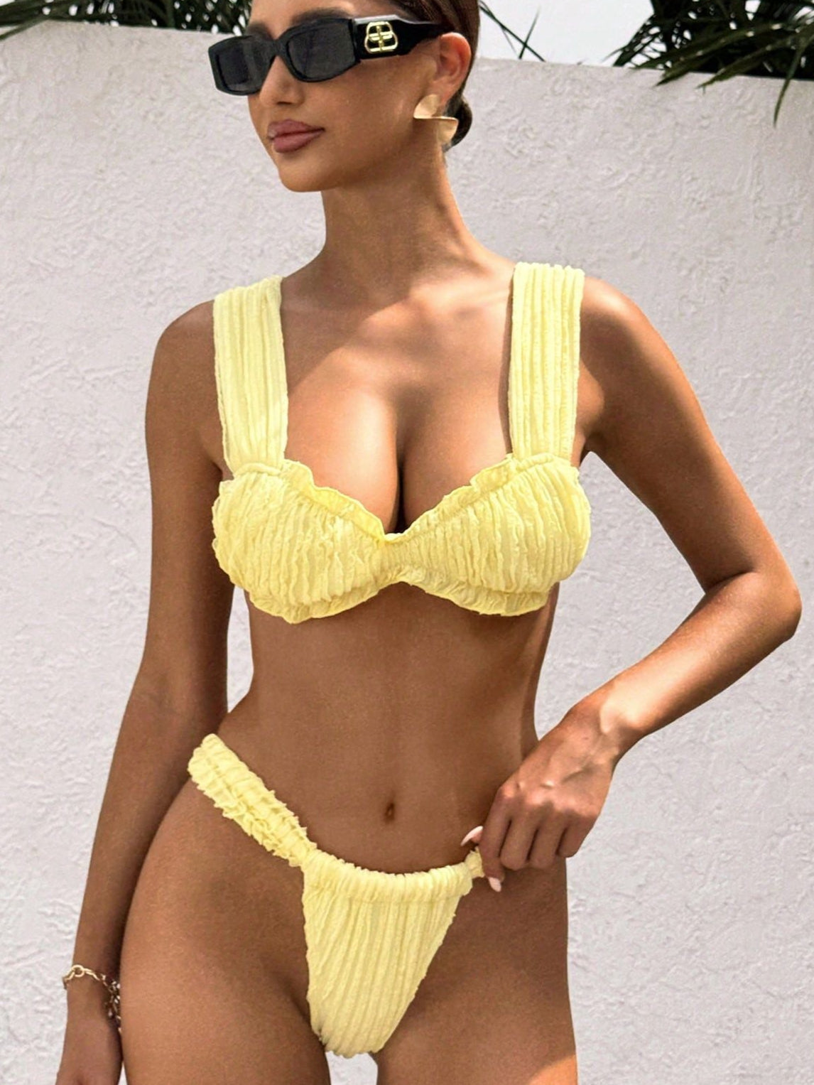 ZASUWA Female Sexy Flower Buds Beach Bikini Set
